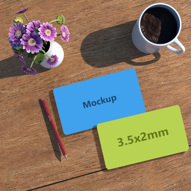 PSD mockup wizytówki psd