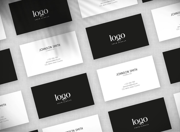 Mockup wizytówki w formie PSD