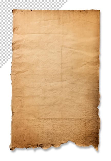 Mockup of a worn sheet of paper