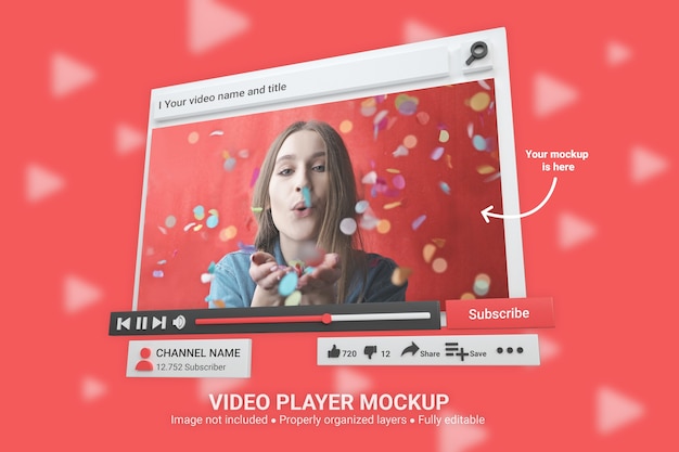 Mockup youtube-videospeler