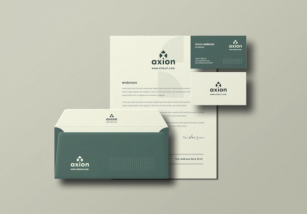 Mockup zestawu papierniczego