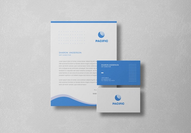 Mockup zestawu papierniczego