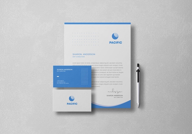 Mockup zestawu papierniczego
