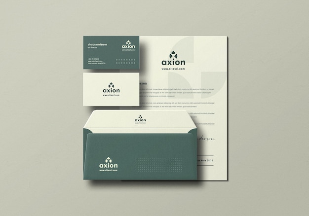 Mockup zestawu papierniczego