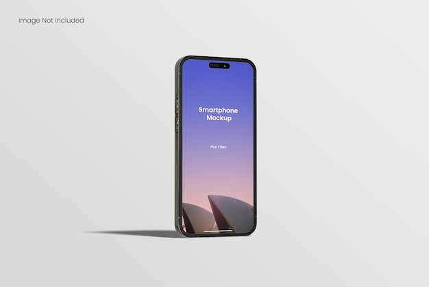 PSD mockup zijaanzicht van mobiele telefoon