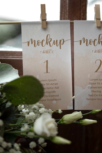 Mockup znaku ślubnego