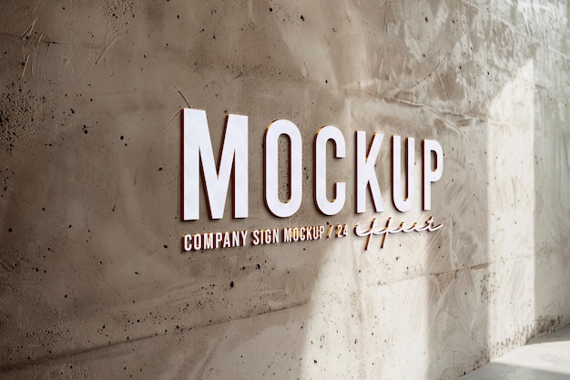 Mockup znaku z efektem logo firmy