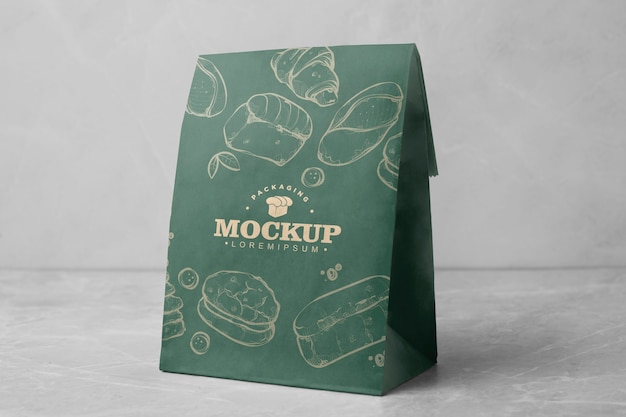Mockupontwerp voor dessertverpakking