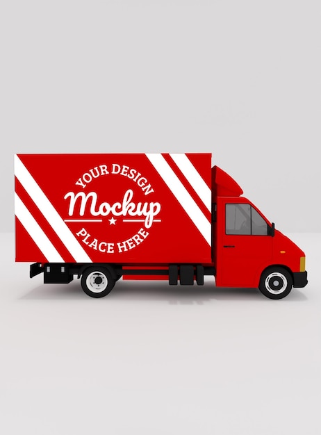 Mockupontwerp voor vrachtauto's