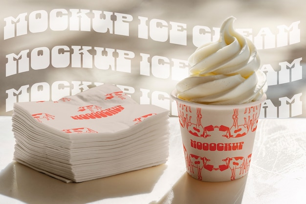 Mockupontwerp yoghurtverpakking