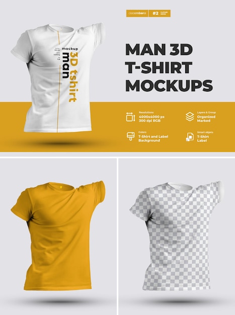 Mockups 3D T-shirts.