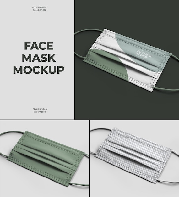 Мокапы Face Mask Design легко настраивать дизайн изображений, маска для лица, цвет маски.