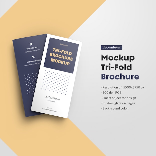 Mockup leafleat dl brochure a tre ante