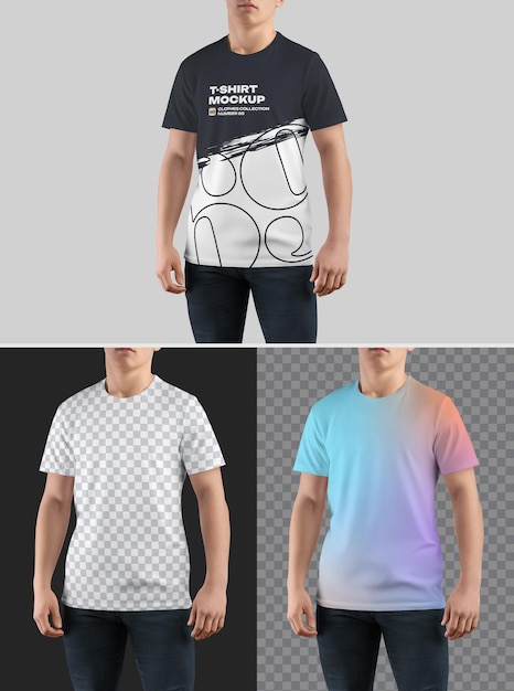 モックアップ マン Tシャツ カラーのカスタマイズが簡単 すべての要素 Tシャツの色 パンツと背景