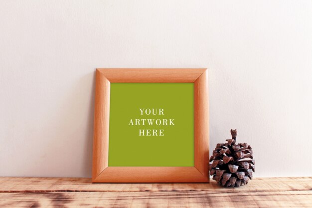 Mockups met houten frame