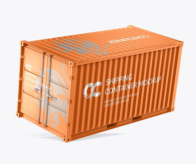 Mockups van verzendcontainers