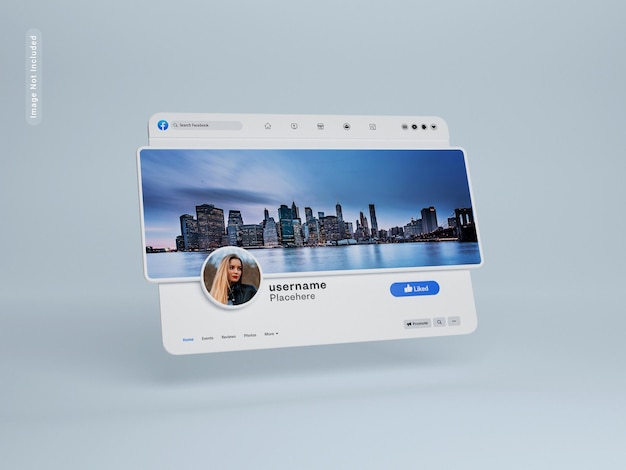 PSD mockups voor facebook-omslagpagina's