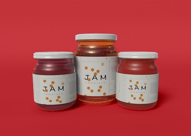 Mockups voor jampotjes