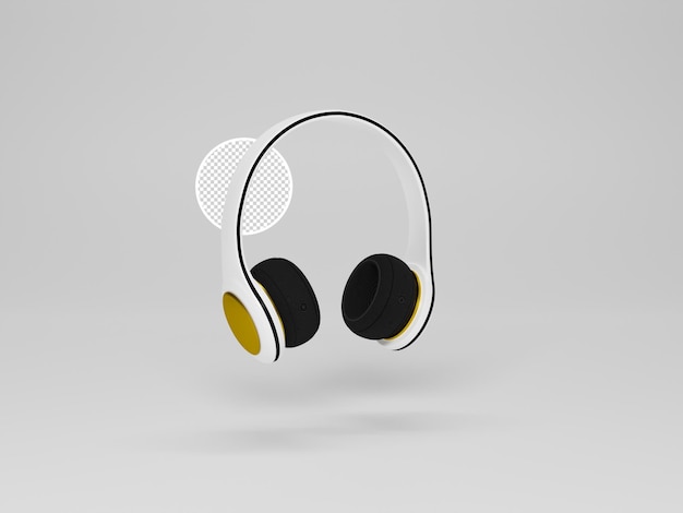 PSD mockups voor muzikale hoofdtelefoonheadsets