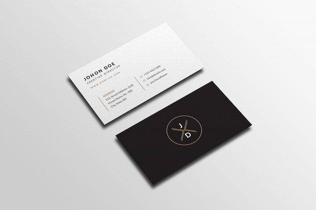 Mockups voor visitekaartjes
