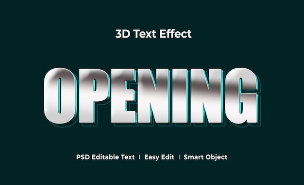 Mockupsjabloon voor 3d-teksteffect openen