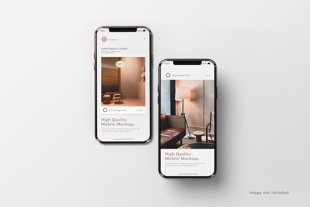Mockupsjabloon voor mobiele telefoon