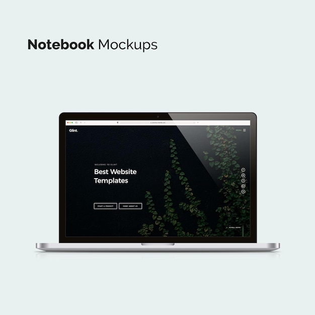 PSD mockupy notebooków