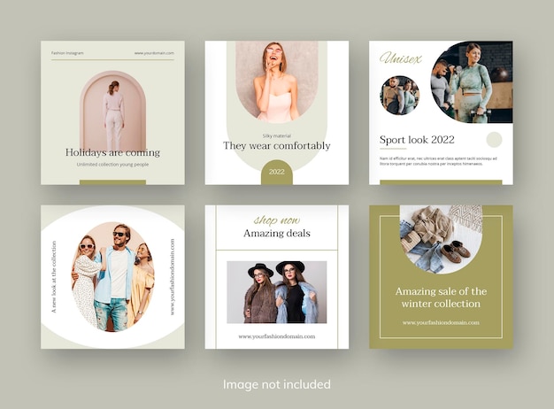 Moda e-commerce szablon postów na instagramie i facebooku