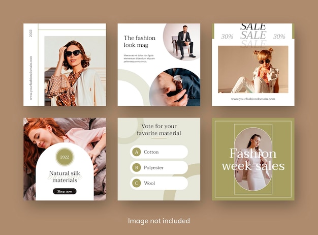 Mode e-commerce instagram en facebook bannerpostsjabloon