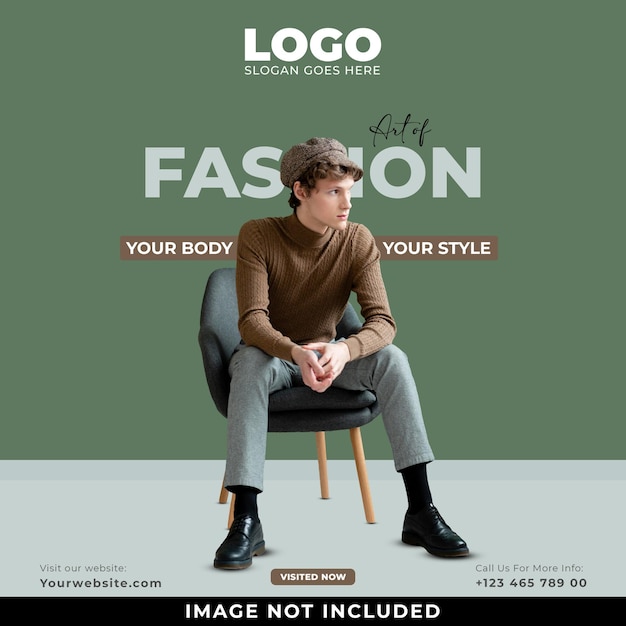 Mode nieuwe collectie social media instagram postsjabloon