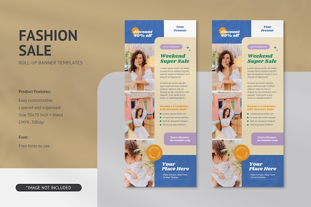 Mode Roll-up Banner PSD-sjablonen