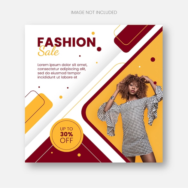 Mode Sale Instagram Post Eenvoudig Ontwerpsjabloon