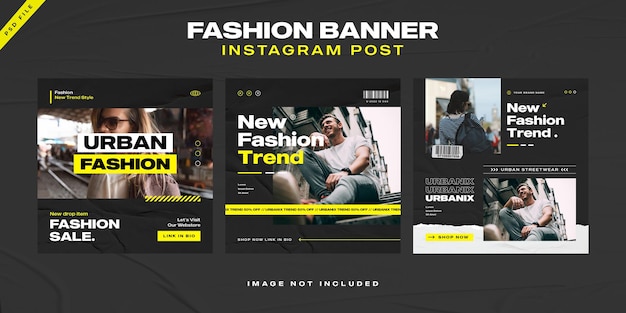 Mode verkoop banner instagram postsjabloon