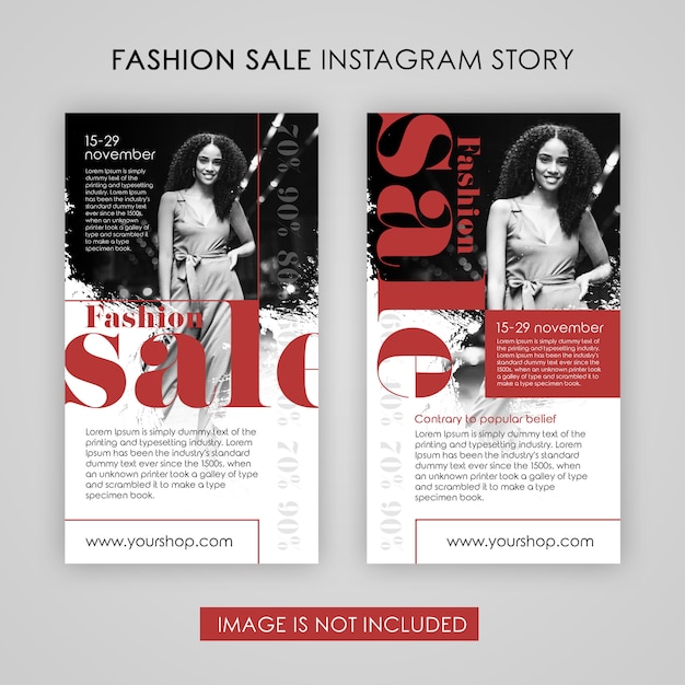 PSD mode verkoop instagram verhalen sjabloon