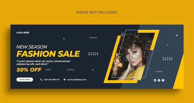 Mode verkoop sociale media webbanner flyer en Facebook omslagfoto ontwerpsjabloon