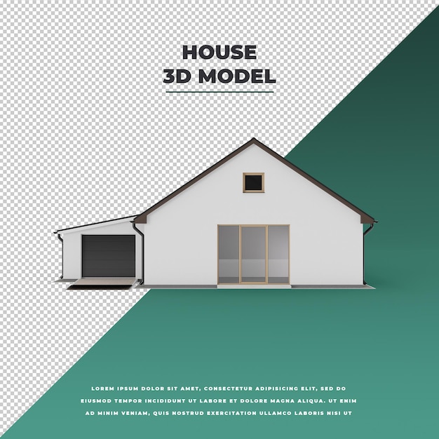 PSD model budynku 3d domu