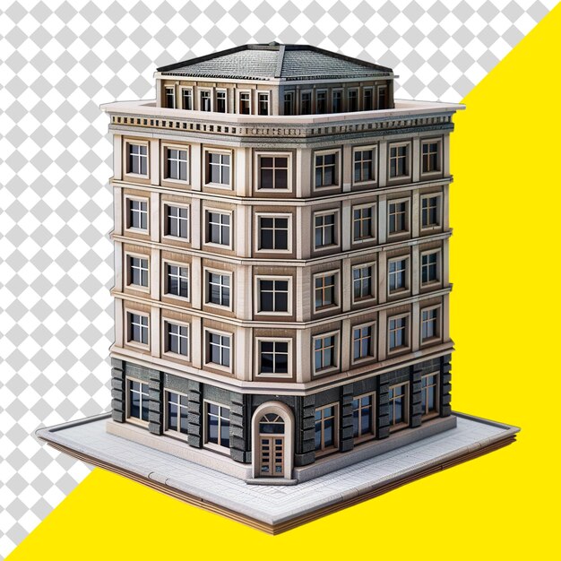 PSD un modello di un edificio con una grande finestra