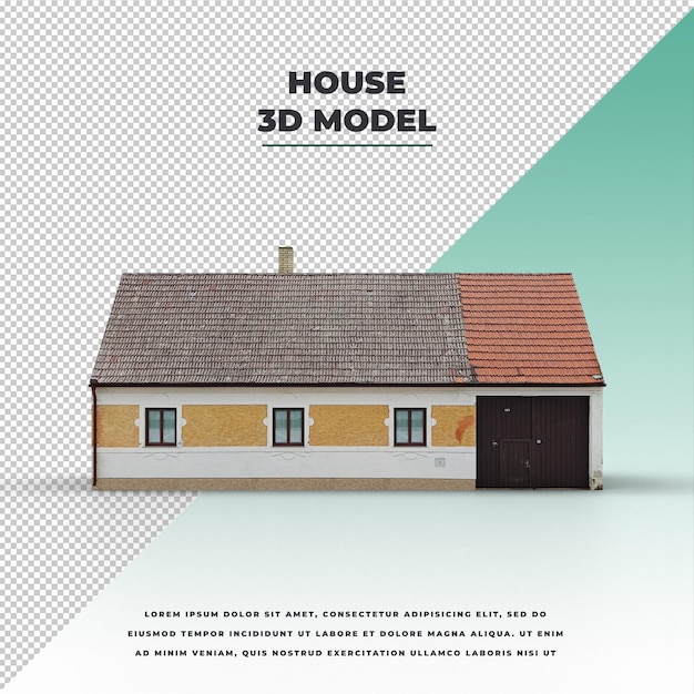 PSD model domu nowoczesnej architektury