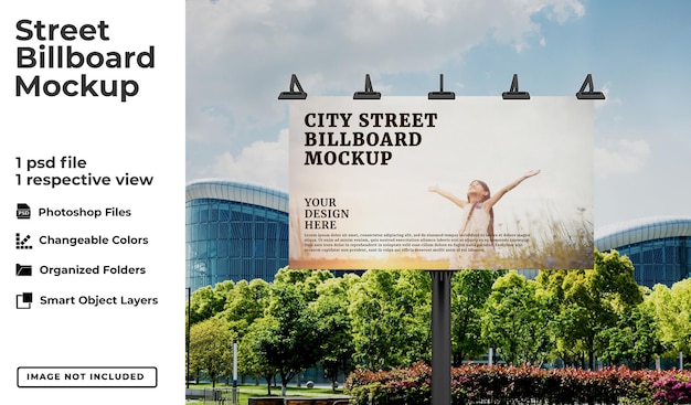 Model dużego billboardu reklamowego na zewnątrz