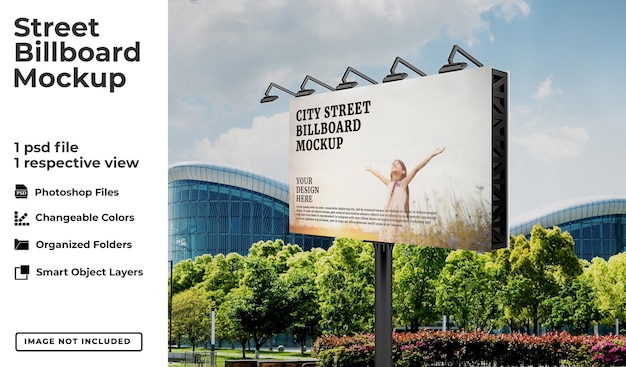 Model dużego billboardu reklamowego na zewnątrz