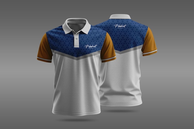 model koszuli polo z przodu i z tyłu
