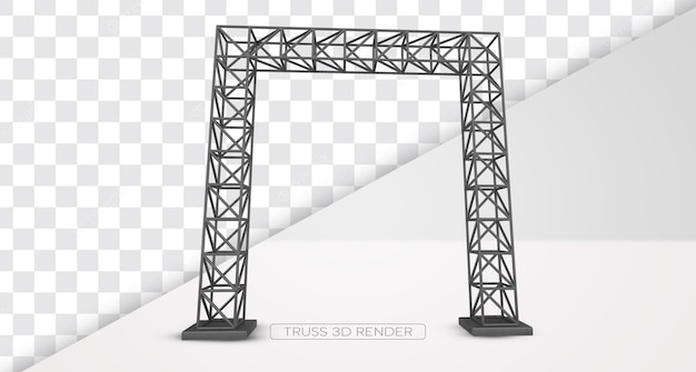 a model of a large arch with the words " truss 3d meer " on a transparent background.