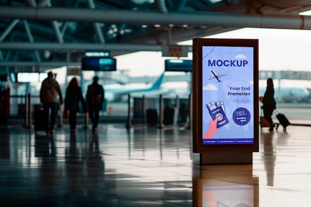 PSD model lotniska z reklamą zewnętrzną