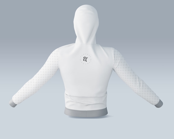 PSD model met sportshirt met merklogo