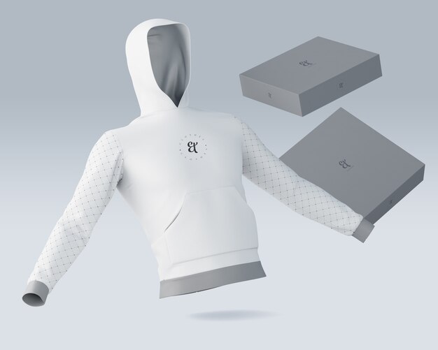 PSD model met sportshirt met merklogo