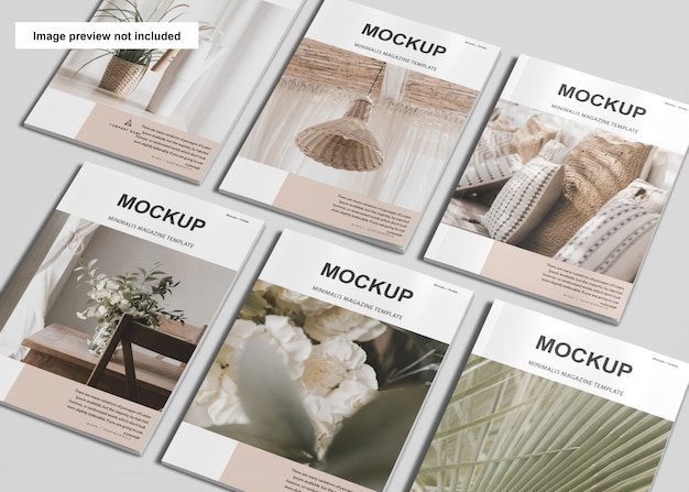 Model mockup met a4-omslagtijdschriften