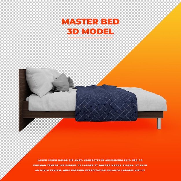 Model Na Białym Tle Master Bed 3d