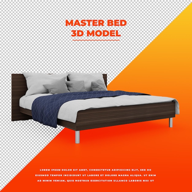 Model Na Białym Tle Master Bed 3d