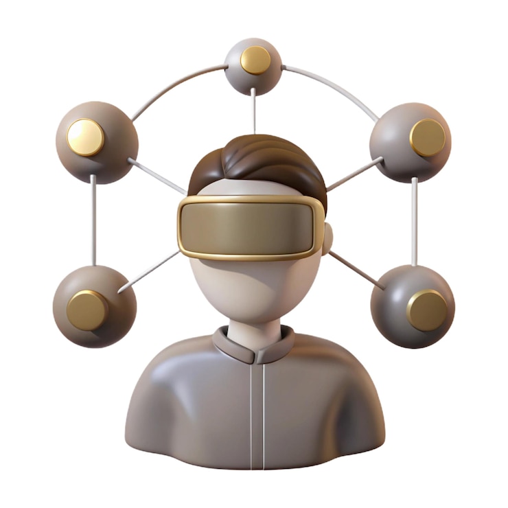 PSD a model of a person with a virtual reality headset