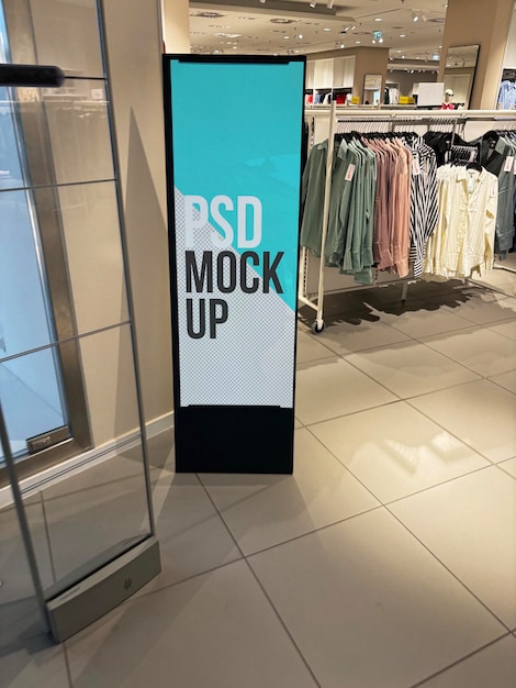 Model reklamy zewnętrznej, oznakowanie sklepów, szablon wystawy billboardu, tożsamość wizualna